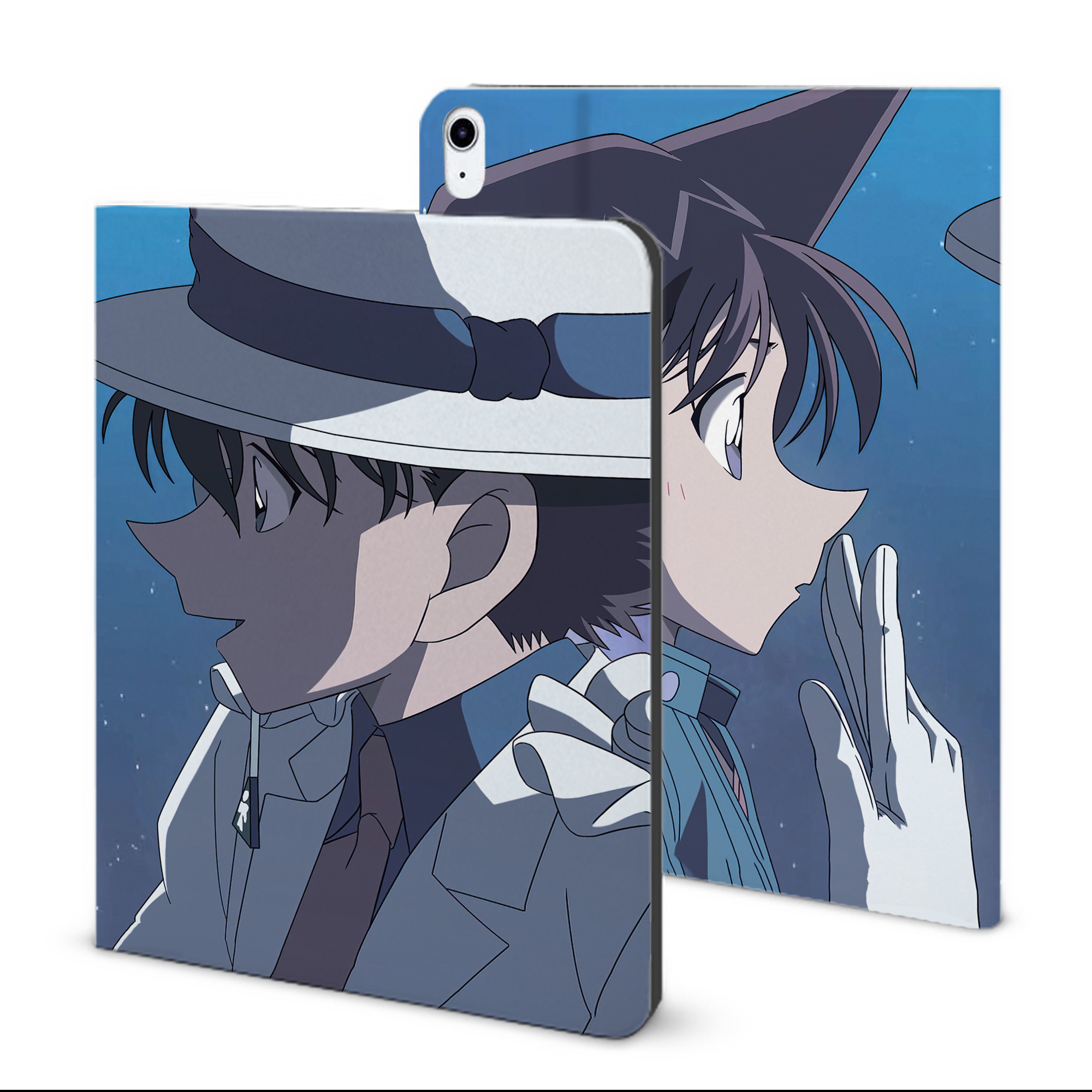 （画像用） 名探偵コナン Detective Conan IPad ケース ブック型 PUレザー TPU 耐衝撃 軽量 薄型 ペン収納なし 全面保護 IPad 各モデル対応